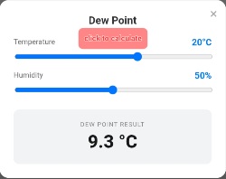 Water Dew Point Calculator