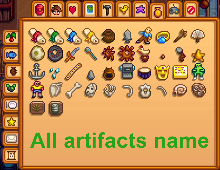 Stardew Valley Artifacts Map