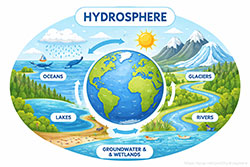 Hydrosphere illustration