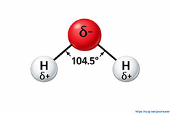 Diagram of a water molecule