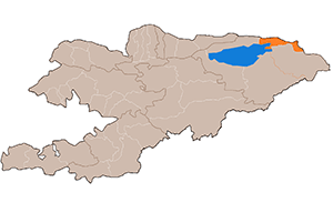 Түп району Кыргызстандын картасында